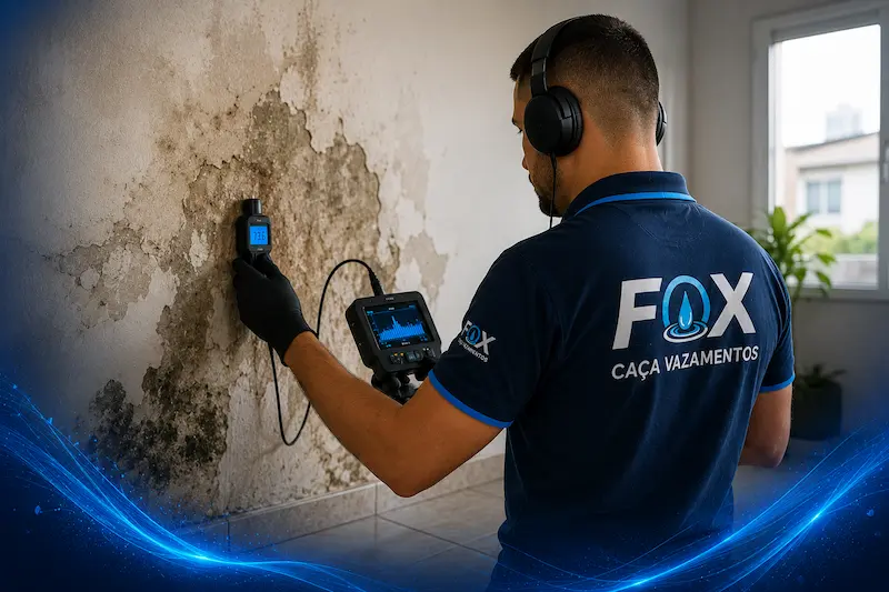 Investigação de infiltração e umidade